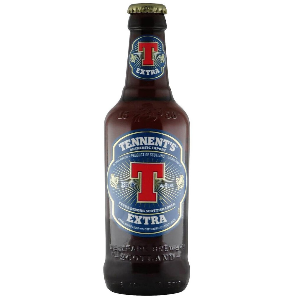 Dark Slate Gray Tennent's Extra Strong Scottish Lager 0,33l  zzgl. Pfand 9.0% Vol.